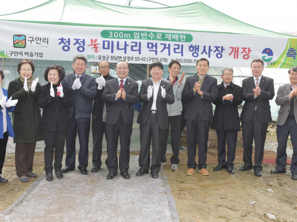 음성읍 구안리 청정 불미나리 먹거리 개장